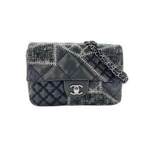 CHANEL Patchwork Shoulder Bag, Black